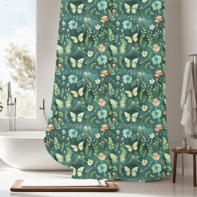 Touch of Nature Butterfly Shower Curtain (Creator Uploaded)