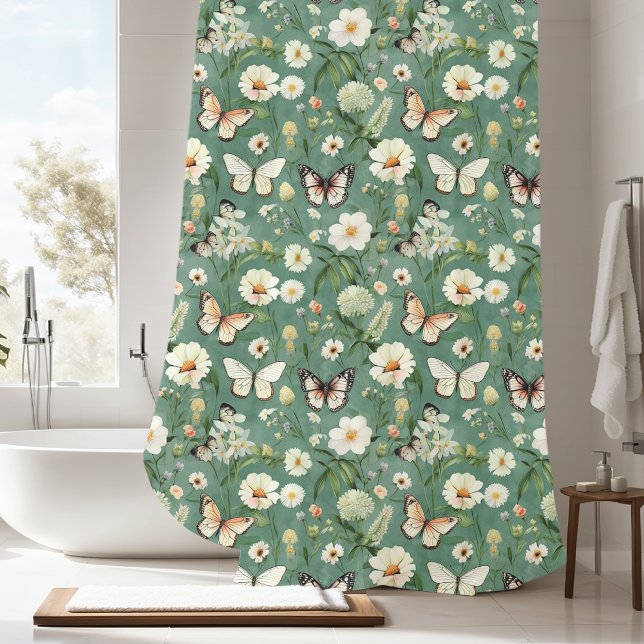Touch of Nature Butterfly Shower Curtain (Creator Uploaded)