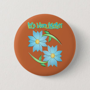 touch of springtime 6 cm round badge