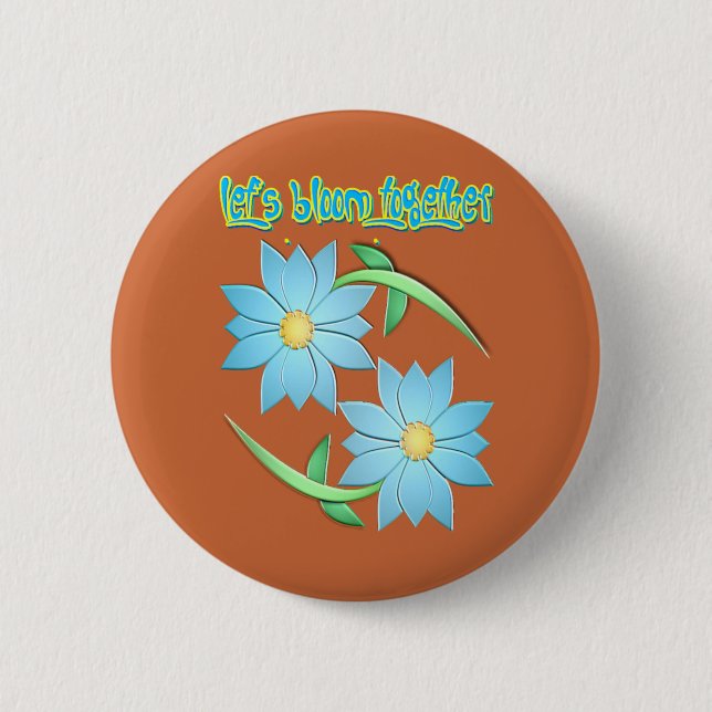 touch of springtime 6 cm round badge (Front)