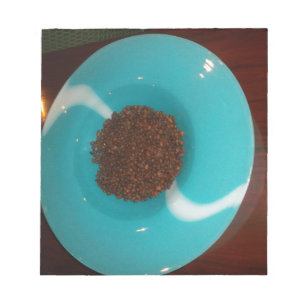 Touch of the Sea: A Cyan Bowl of Coffee Notepad