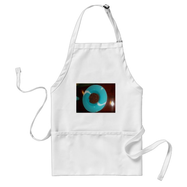 Touch of the Sea: A Cyan Bowl of Coffee Standard Apron (Front)
