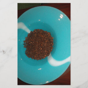 Touch of the Sea: A Cyan Bowl of Coffee Stationery