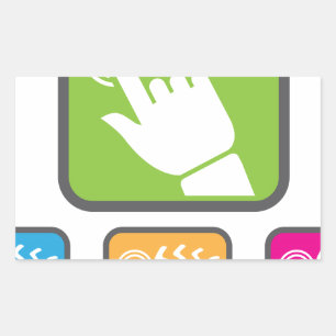 Touch Screen icon Rectangular Sticker