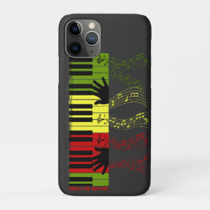 Touch the Rhythm – Colourful Piano Keys Music Art iPhone 11 Pro Case