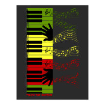 Touch the Rhythm – Colourful Piano Keys Music Art