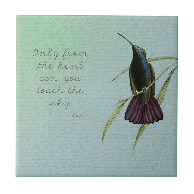 Touch the Sky Hummingbird Ceramic Tile (Front)
