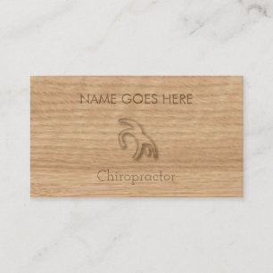 "Touch Wood" Chiropractor Business Cards