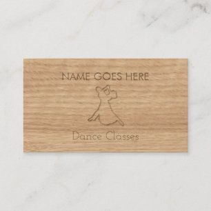 "Touch Wood" Dance Business Cards
