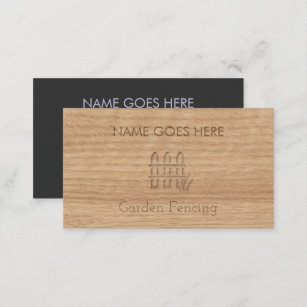 "Touch Wood" Garden Fencing Business Cards