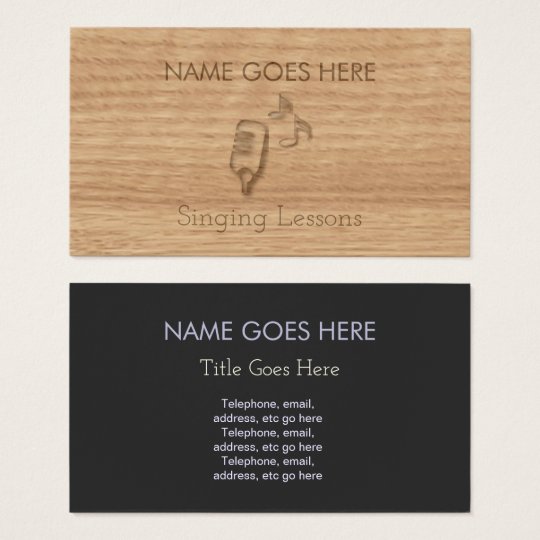 "Touch Wood" Singer Business Cards