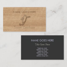 "Touch Wood" Soccer Coaching Business Cards