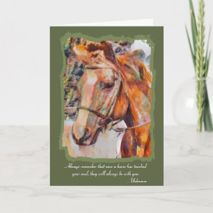Touch your soul-loss of horse Sympathy Card