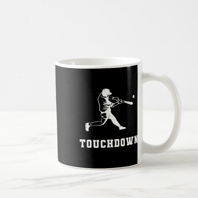 Touchdown Baseball Humour Funny Touchdown Baseball Coffee Mug (Right)