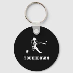 Touchdown Baseball Humour Funny Touchdown Baseball Key Ring