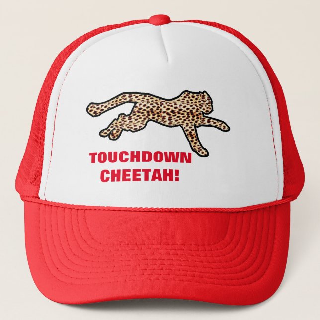 TOUCHDOWN CHEETAH! TRUCKER HAT (Front)