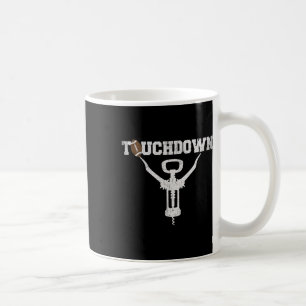 Touchdown Funny Football And Wine Lovers Gift  Coffee Mug