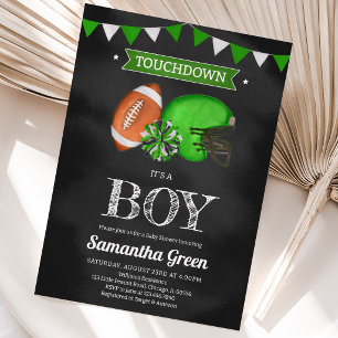 Touchdown It's a Boy Baby Shower Invitation