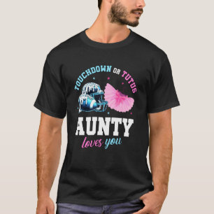 Touchdown or Tutu Gender Reveal Party Announcement T-Shirt