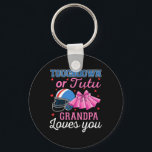 Touchdown Or Tutu Grandpa Loves You Football Gende Key Ring<br><div class="desc">Touchdown Or Tutu Grandpa Loves You Football Gender Reveal</div>