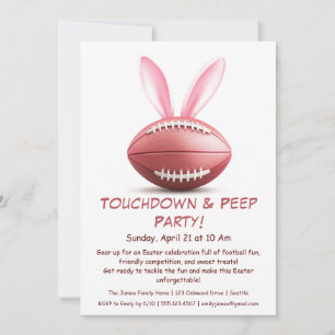 Touchdown & Peep Party – Easter Football Invitatio Invitation
