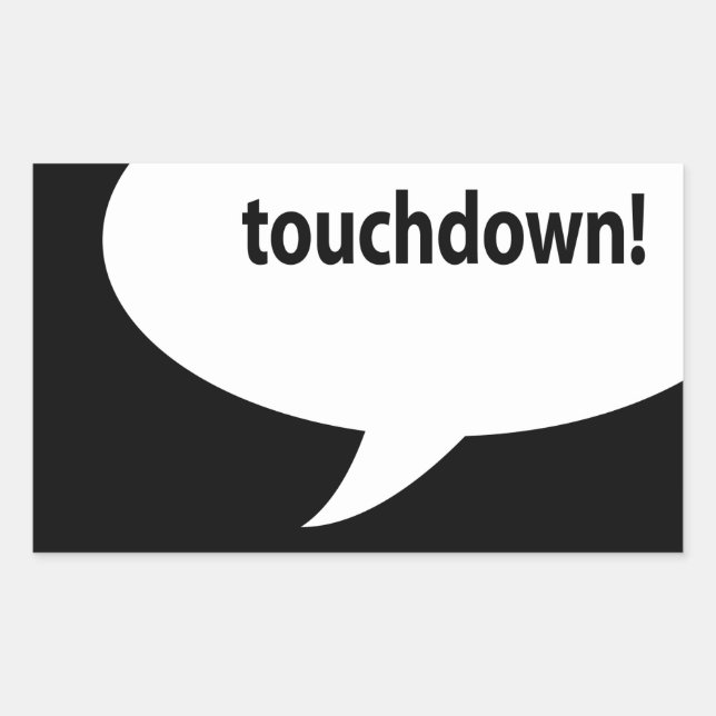 touchdown! rectangular sticker (Front)