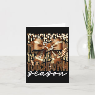 Touchdown Season American Football Bow Game Day  Card