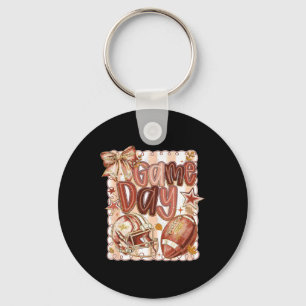 Touchdown Season American Footll Game Day Thanksgi Key Ring