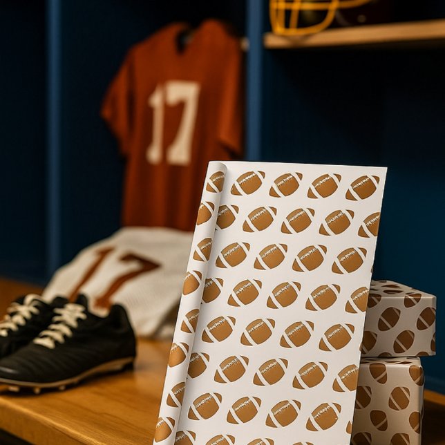 Touchdown Time Football  Wrapping Paper (Creator Uploaded)