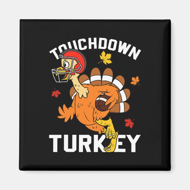 Touchdown Turkey Autumn Fall Y'all Thanksgiving US Magnet (Front)