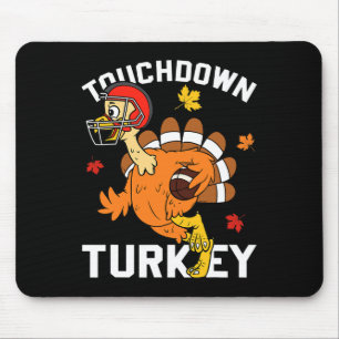 Touchdown Turkey Autumn Fall Y'all Thanksgiving US Mouse Pad