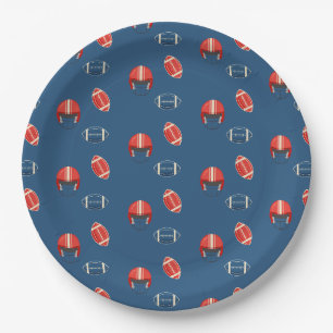Touchdowns and Tiny toes, Football baby shower Paper Plate