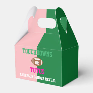 Touchdowns or Tutus Gender Reveal Favour Box