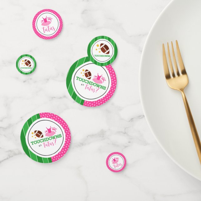 Touchdowns or Tutus Gender Reveal Party Confetti (Group)