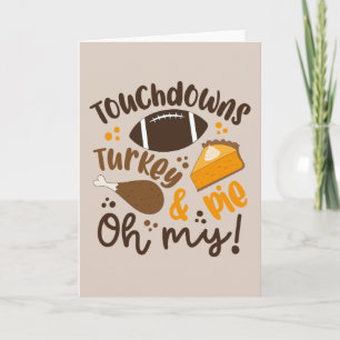 Touchdowns Turkey & Pie   Oh My Card