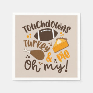 Touchdowns Turkey & Pie Oh My Napkin