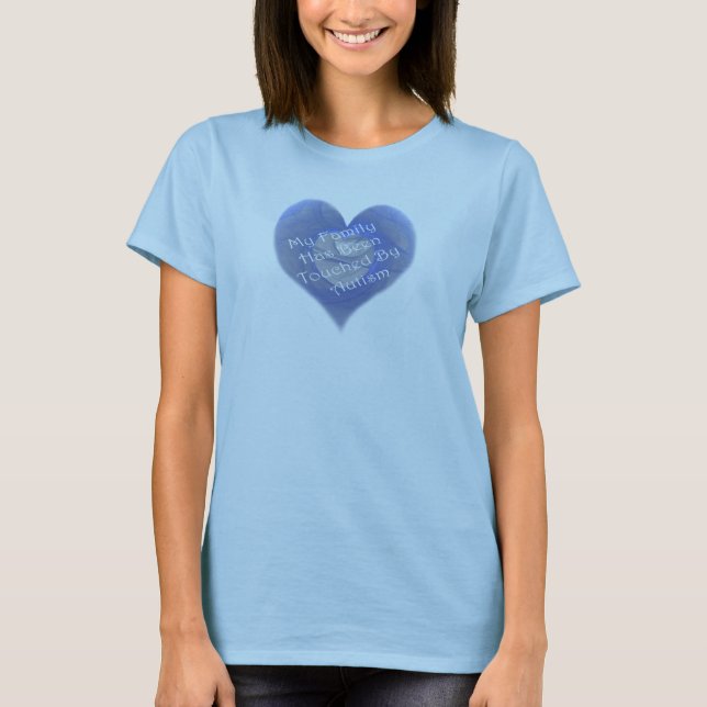 Touched by Autism Flame- Blue T-Shirt (Front)