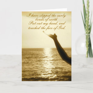 Touched the Face of God Inspirational Flight Poem Card