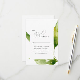 Touches of Spring Foliage RSVP Card
