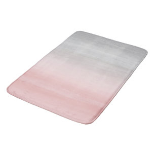 Touching Blush Gray Watercolor Abstract #1 Bath Mat