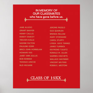 Touching, Class Reunion Memorial Tribute Poster