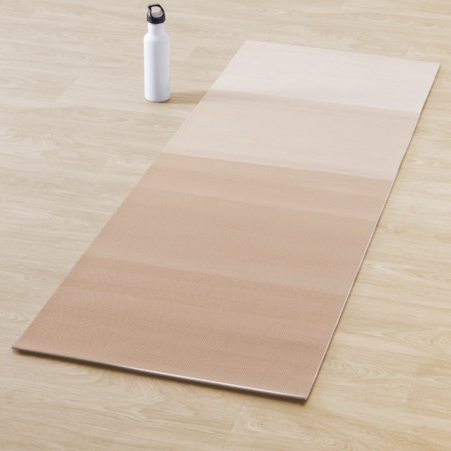 Touching Warm Beige Watercolor Abstract #1 Yoga Mat (In Situ)