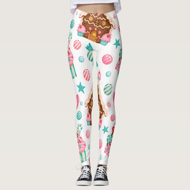 Touching your childhood : Those toys & cakes!!! Leggings (Front)