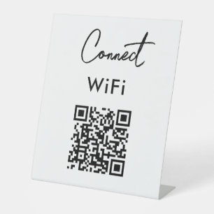 Touchless Menu QR Connect WiFi Pedestal Sign