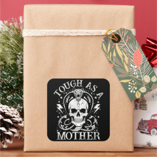 Tough As A Mother Funny Mum Motherhood Retro Humou Square Sticker