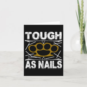 Tough As Nails Workout Shirt Mma Training Bodybuil Card