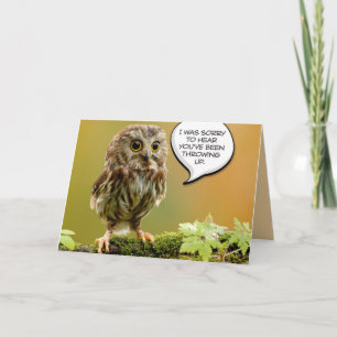 “Tough Baby Owl” Get Well Soon Card