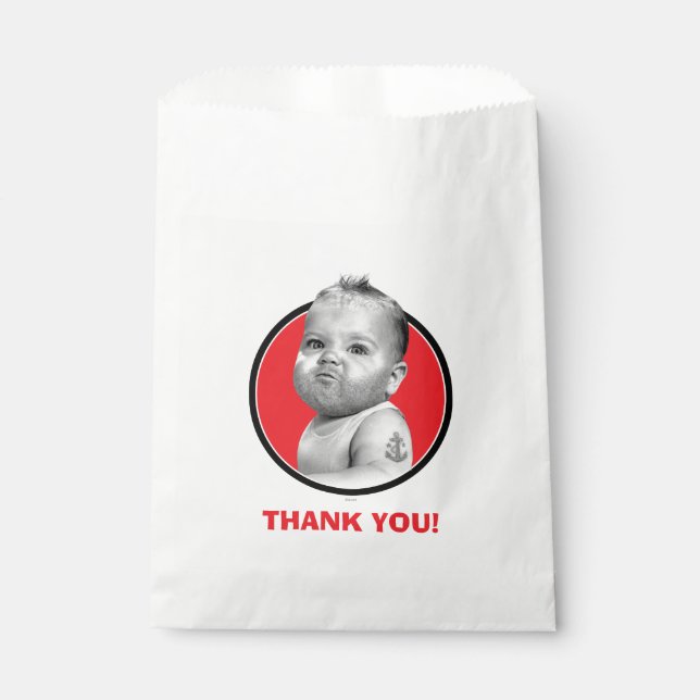 Tough Beared Baby Boy Favour Bag (Front)