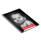 Tough Beared Baby Boy Notebook (Right Side)