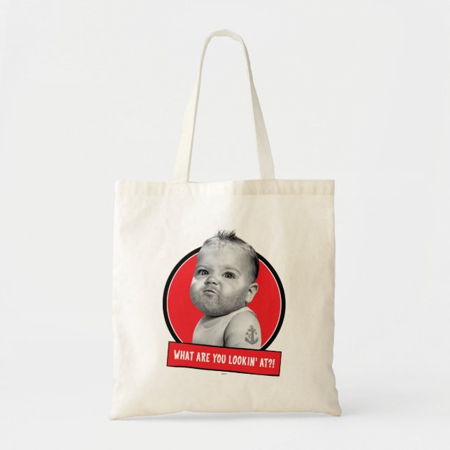 Tough Beared Baby Boy Tote Bag (Front)